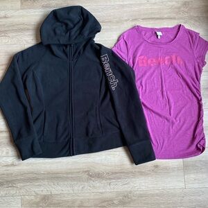 Bench lot zipup hoodie & bench teeshirt